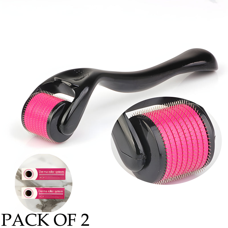 Pack Of 2 0.5mm Multi Function Microneedle Derma Roller Facial Arm Neck Massage Skin Care Tools