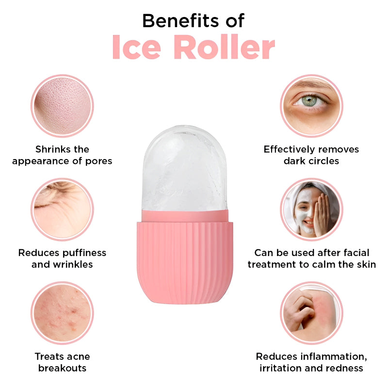 Easy Use Multi Purpose Mini Silicone Facial Ice Roller for Ultimate Skincare