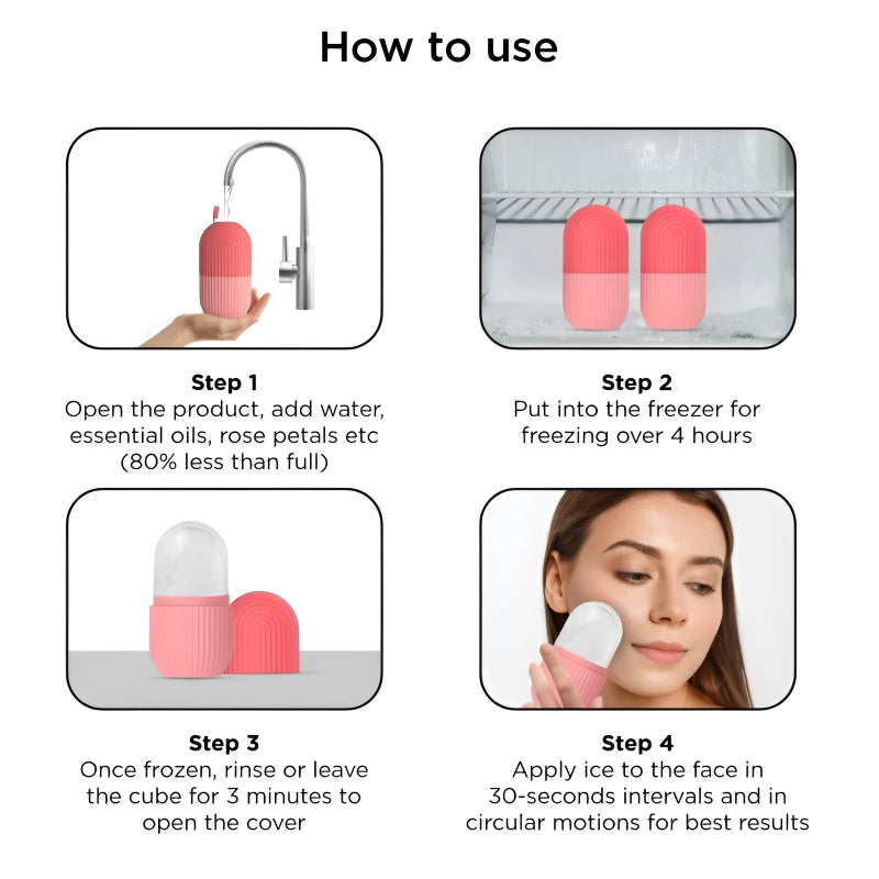 Easy Use Multi Purpose Mini Silicone Facial Ice Roller for Ultimate Skincare
