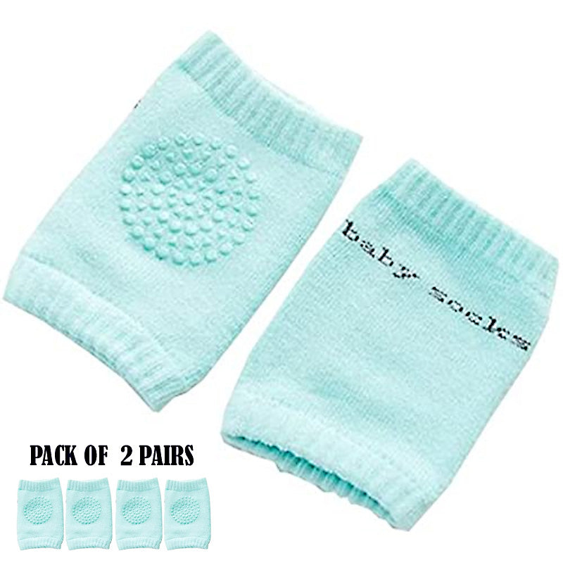 Pack of 2 Pairs Baby Anti Slip Crawling Knee & Elbow Pads Soft Breathable Protection