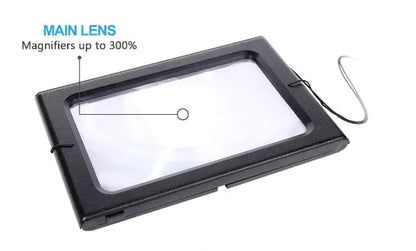 Full Page LED Magnifier 3X Hands Free Reading Glass