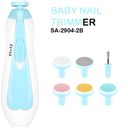 6 in 1 Safe and Efficient Multi Functional Ergonomic Mini Electric Baby Nail Trimmer