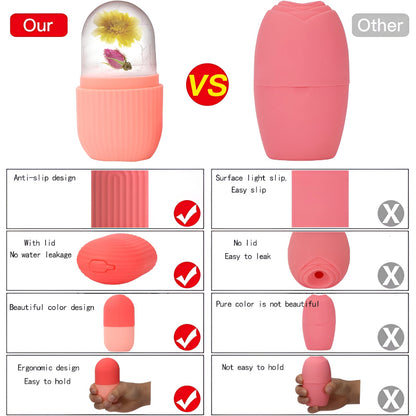 Easy Use Multi Purpose Mini Silicone Facial Ice Roller for Ultimate Skincare