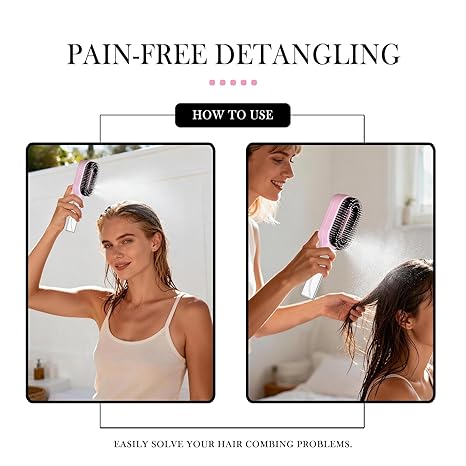 2 In 1 Water Spray Hair Brush Wet & Dry Detangling