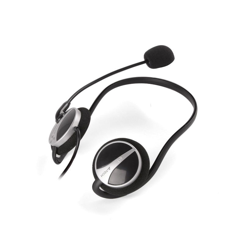 A4 Tech HS-5P Ultra Light Behind-the Neck Stereo Headset with Noise Cancelling Mic Crystal Clear Sound & Tangle Free Design