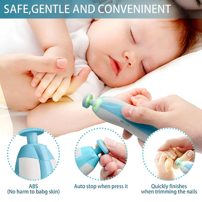 6 in 1 Safe and Efficient Multi Functional Ergonomic Mini Electric Baby Nail Trimmer