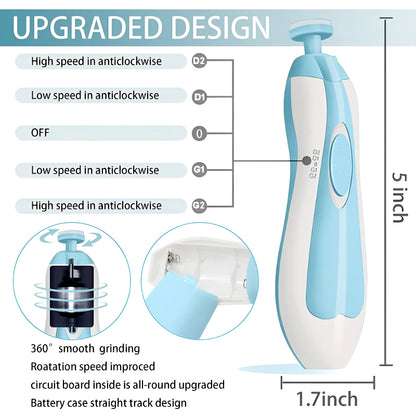 6 in 1 Safe and Efficient Multi Functional Ergonomic Mini Electric Baby Nail Trimmer