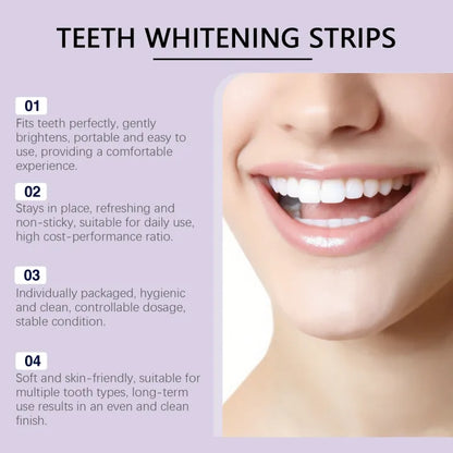 Purple Teeth Whitening Strips Instant Stain Correction (Pack of 7)