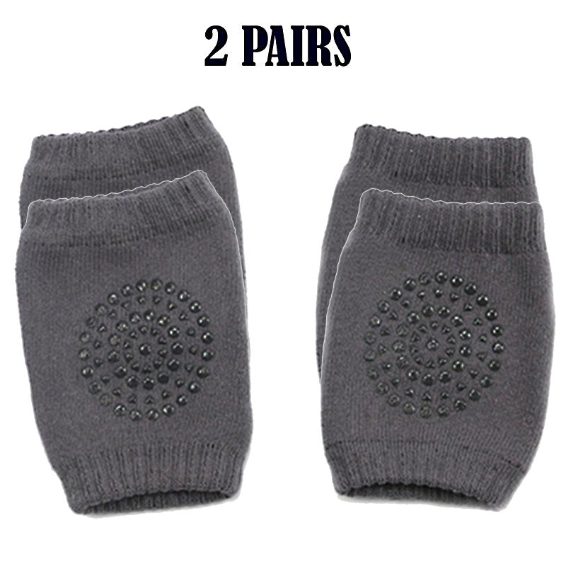 Pack of 2 Pairs Baby Anti Slip Crawling Knee & Elbow Pads Soft Breathable Protection