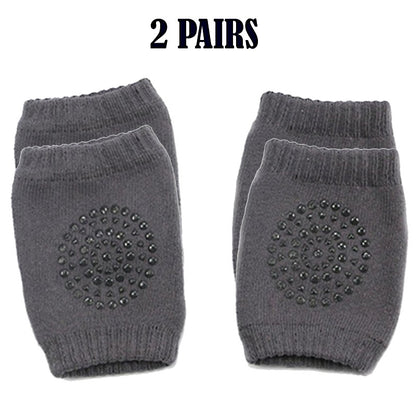 Pack of 2 Pairs Baby Anti Slip Crawling Knee & Elbow Pads Soft Breathable Protection