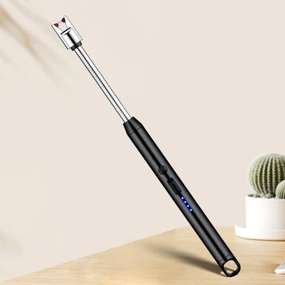 360° Flexible Neck USB Pulse Arc Lighter Rechargeable Flameless Ignition for Candles, Kitchen Stoves & Outdoor BBQ