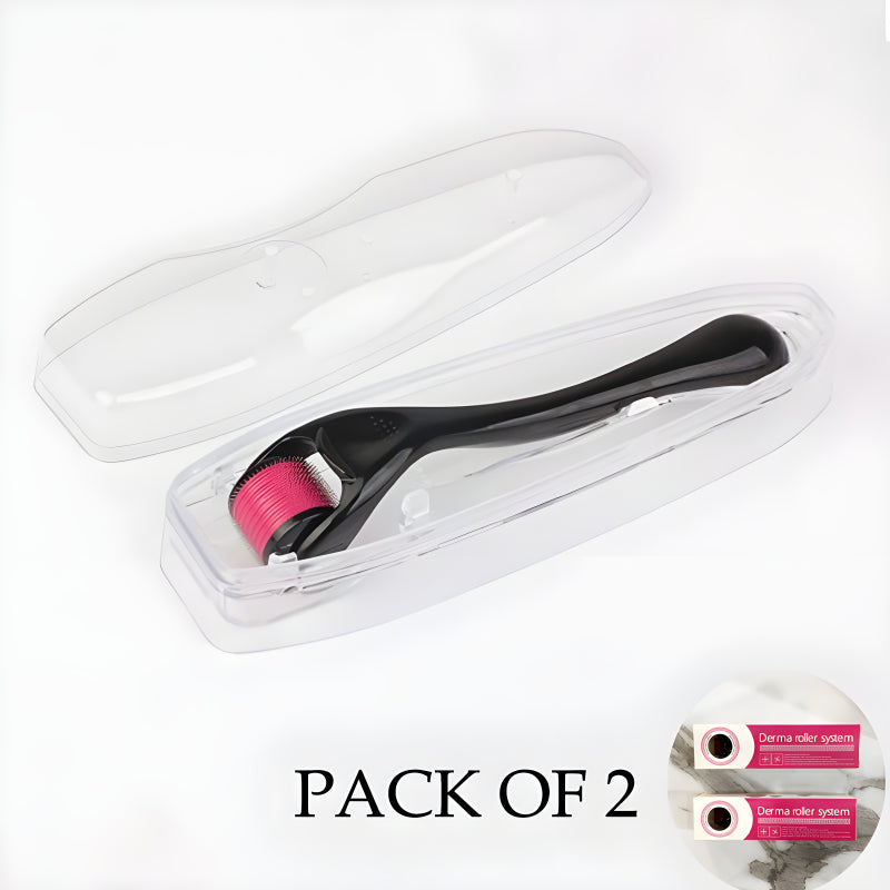 Pack Of 2 0.5mm Multi Function Microneedle Derma Roller Facial Arm Neck Massage Skin Care Tools