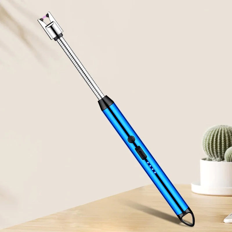 360° Flexible Neck USB Pulse Arc Lighter Rechargeable Flameless Ignition for Candles, Kitchen Stoves & Outdoor BBQ