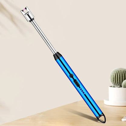 360° Flexible Neck USB Pulse Arc Lighter Rechargeable Flameless Ignition for Candles, Kitchen Stoves & Outdoor BBQ