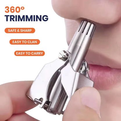 Manual Nose Hair Trimmer Battery Free Painless 360° Trim
