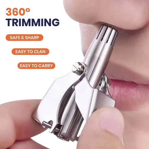 Manual Nose Hair Trimmer Battery Free Painless 360° Trim
