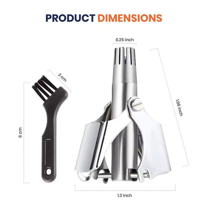 Manual Nose Hair Trimmer Battery Free Painless 360° Trim