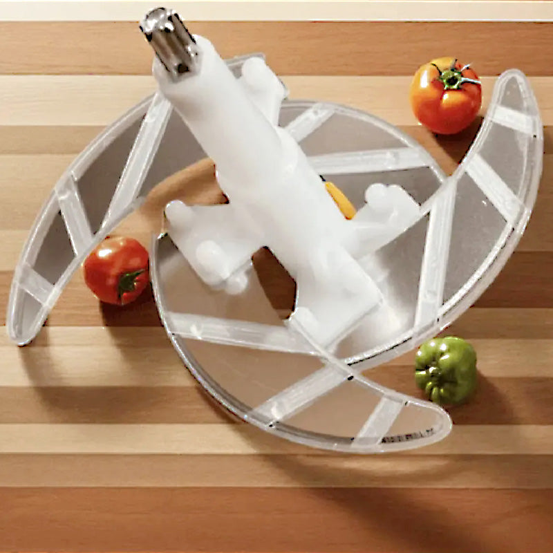 2L Stainless Steel Manual Food Chopper Heavy Duty Hand Push Food Processor with 4 Curved Blades