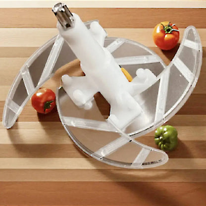 2L Stainless Steel Manual Food Chopper Heavy Duty Hand Push Food Processor with 4 Curved Blades