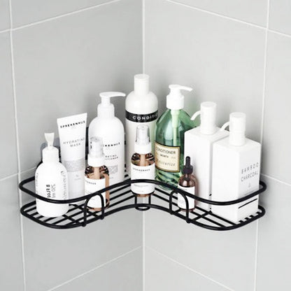 Multi Use Wall Corner Storage Shelf Durable Metal Bathroom & Kitchen Organizer
