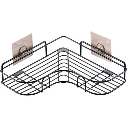 Multi Use Wall Corner Storage Shelf Durable Metal Bathroom & Kitchen Organizer