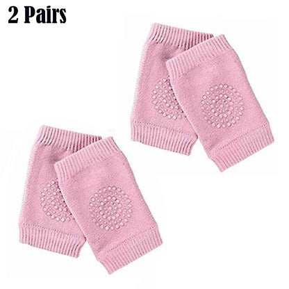 Pack of 2 Pairs Baby Anti Slip Crawling Knee & Elbow Pads Soft Breathable Protection