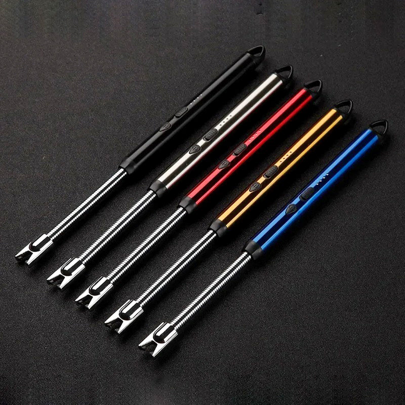 360° Flexible Neck USB Pulse Arc Lighter Rechargeable Flameless Ignition for Candles, Kitchen Stoves & Outdoor BBQ