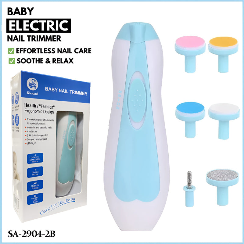 6 in 1 Safe and Efficient Multi Functional Ergonomic Mini Electric Baby Nail Trimmer