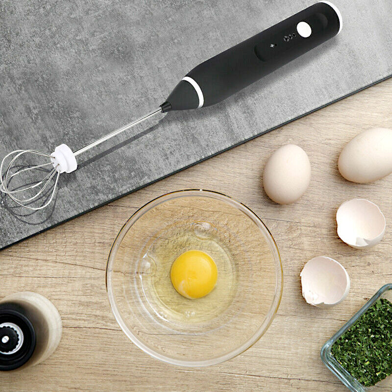 2 in 1 USB Rechargeable Milk Frother & Egg Beater 3 Speed Handheld Electric Foam Maker