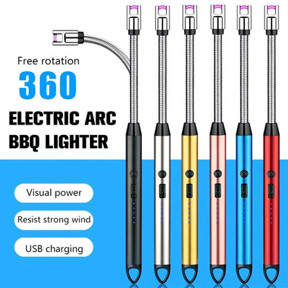 360° Flexible Neck USB Pulse Arc Lighter Rechargeable Flameless Ignition for Candles, Kitchen Stoves & Outdoor BBQ