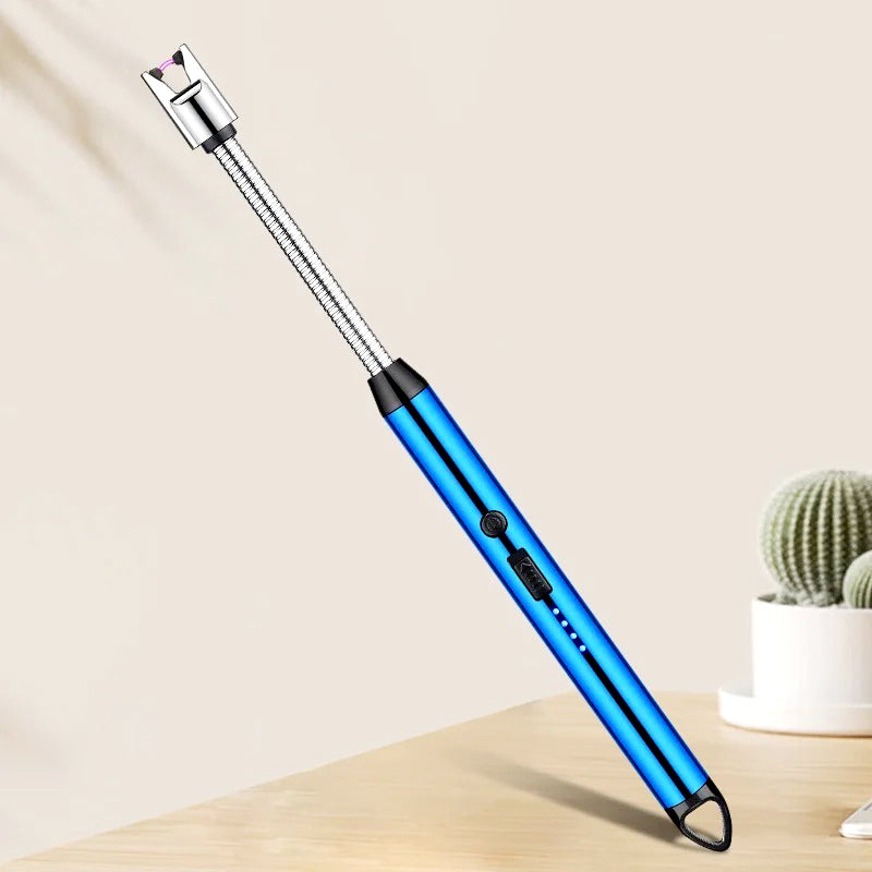 360° Flexible Neck USB Pulse Arc Lighter Rechargeable Flameless Ignition for Candles, Kitchen Stoves & Outdoor BBQ