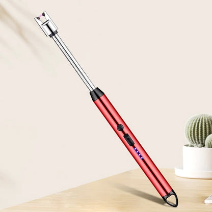360° Flexible Neck USB Pulse Arc Lighter Rechargeable Flameless Ignition for Candles, Kitchen Stoves & Outdoor BBQ