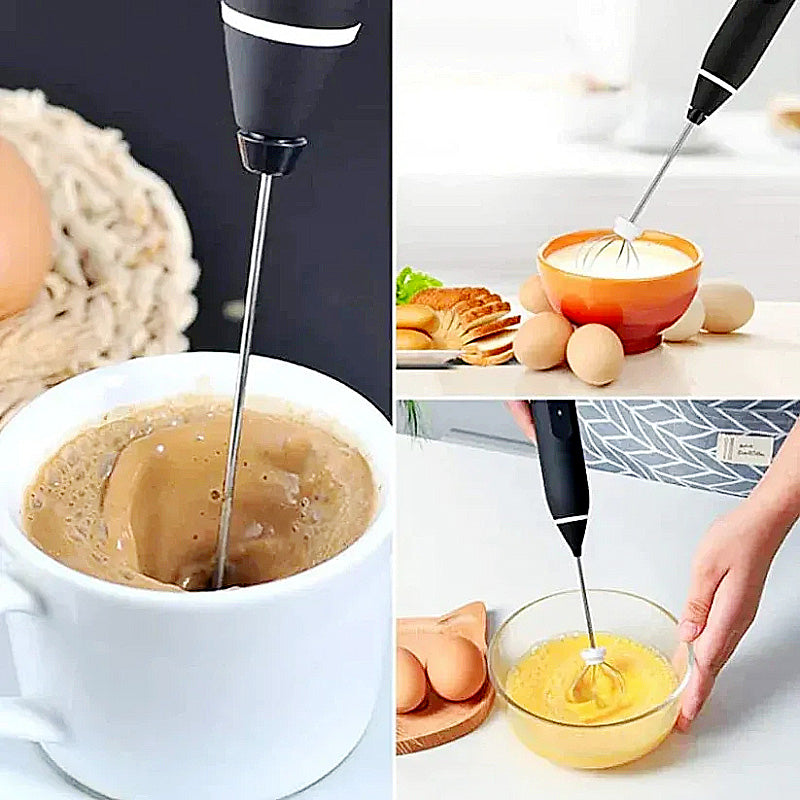 2 in 1 USB Rechargeable Milk Frother & Egg Beater 3 Speed Handheld Electric Foam Maker