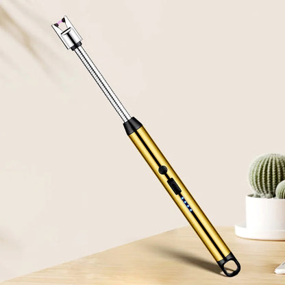 360° Flexible Neck USB Pulse Arc Lighter Rechargeable Flameless Ignition for Candles, Kitchen Stoves & Outdoor BBQ